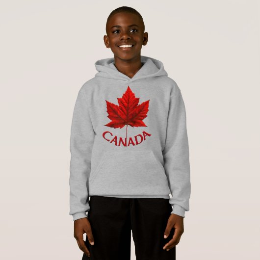 Sweat - shirt à capuche du drapeau canadien de l'e (Devant entier)