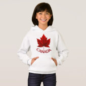 Sweat - shirt à capuche du drapeau canadien de l'e (Devant entier)
