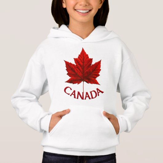 Sweat - shirt à capuche du drapeau canadien de l'e (Devant)