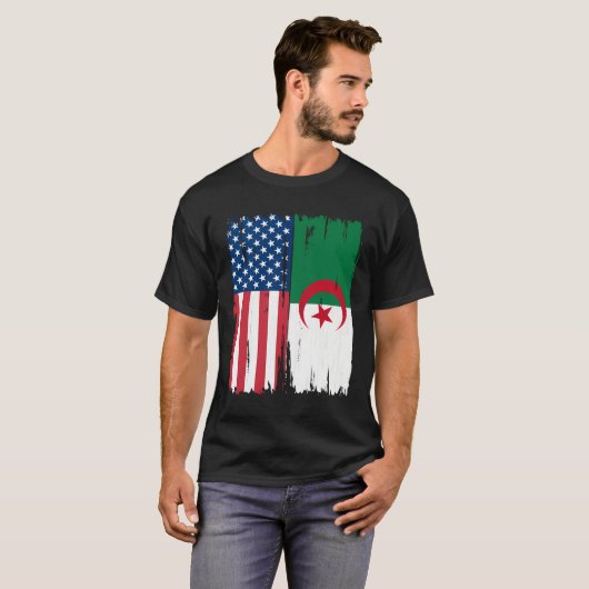 Sweat - shirt à capuche du drapeau de l'Algérie de (Devant entier)