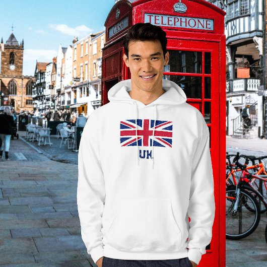 Sweat - shirt à capuche du drapeau Union Jack vint
