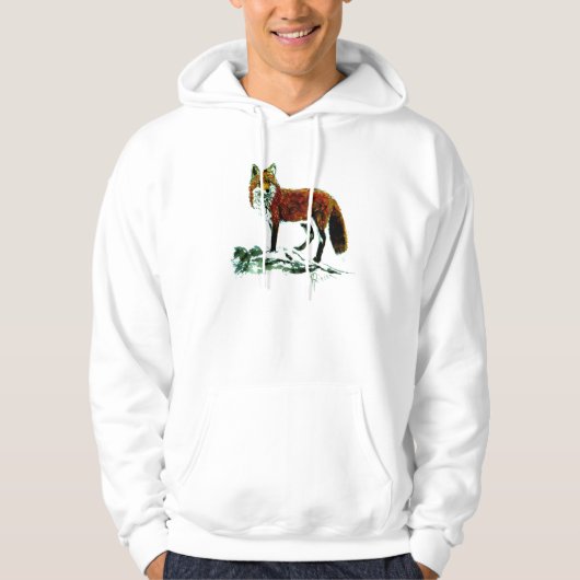 Sweat - shirt à capuche du Fox des hommes (Devant)