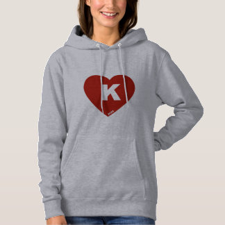 Sweat - shirt à capuche du K-Heart rouge et blanc 