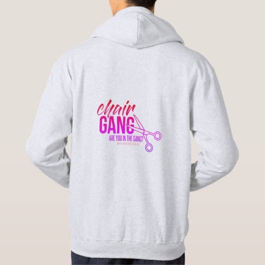 sweat - shirt à capuche du logo grisé CHAIR GANG (Dos)