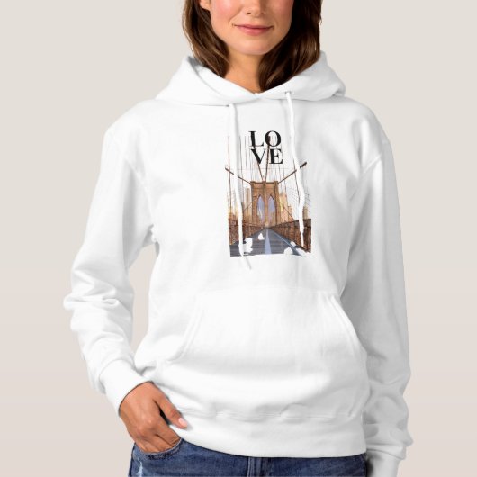 Sweat - shirt à capuche du pont Brooklyn (Devant)