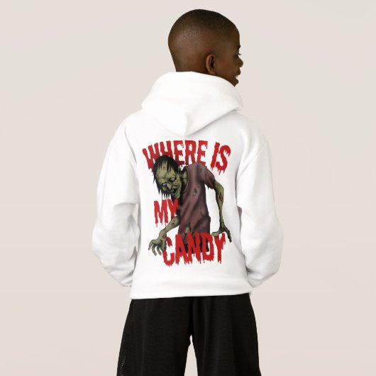 Sweat - shirt à capuche éffrayant d'Halloween - Fa (Dos entier)