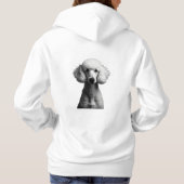 Sweat - shirt à capuche élégant pour caniche stand (Dos)