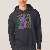 Sweat - shirt à capuche en marbre aigre (Devant)
