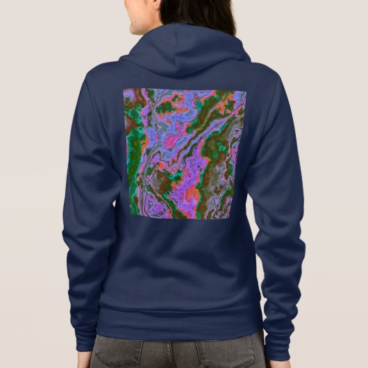 Sweat - shirt à capuche en marbre aigre (Dos)