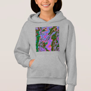 Sweat - shirt à capuche en marbre aigre