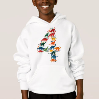 sweat - shirt à capuche enfant dinosaure coloré