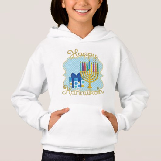 sweat - shirt à capuche enfant Hanoukka (Devant)