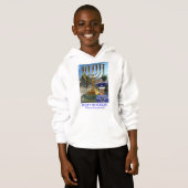 sweat - shirt à capuche enfants. Heureux Hanoukka (Devant entier)