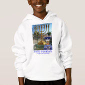 sweat - shirt à capuche enfants. Heureux Hanoukka (Devant)