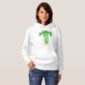 Sweat - shirt à capuche femme Celery frais (Devant entier)