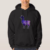 Sweat - shirt à capuche galactique de lama (Devant)