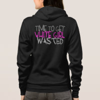 Sweat - shirt à capuche gaspillé par fille blanche