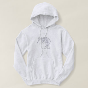 Sweat - shirt à capuche géométrique d'oiseau de