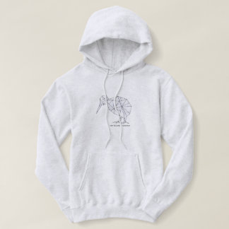 Sweat - shirt à capuche géométrique d'oiseau de