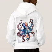 Sweat - shirt à capuche graphique adorable Chat et (Dos)