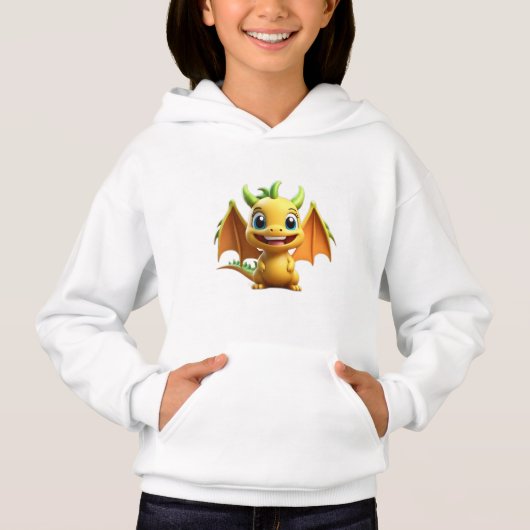 sweat - shirt à capuche graphique Dragon 3d (Devant)