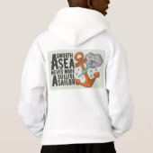 Sweat - shirt à capuche Graphique Gras - Blanc, Va (Dos)