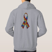 Sweat - shirt à capuche gris de base de (Dos)