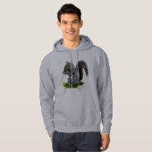 Sweat - shirt à capuche gris d'écureuil d'enfants (Devant entier)