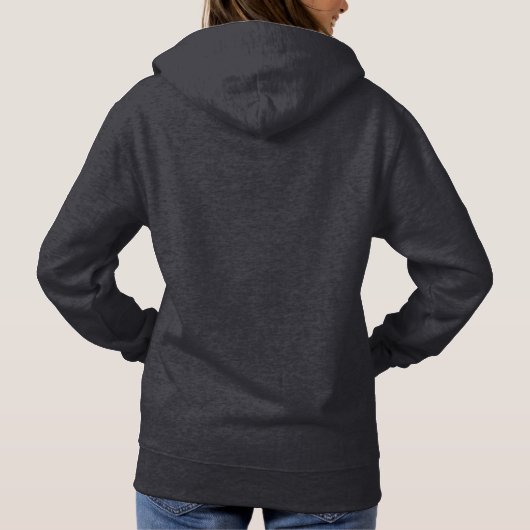 Sweat - shirt à capuche gris foncé pour script fém (Dos)