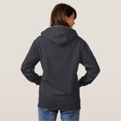 Sweat - shirt à capuche gris foncé pour script fém (Dos entier)