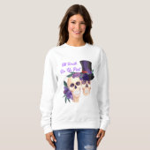 Sweat - shirt à capuche Halloween des crânes éffra (Devant entier)