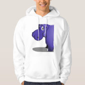 Sweat - shirt à capuche Hippo violet (Devant)