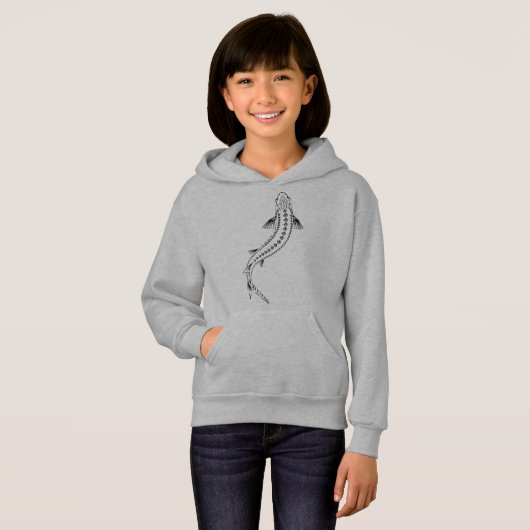 SWEAT - SHIRT À CAPUCHE -HOODY -POISSON DE STURGEO (Devant entier)