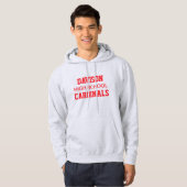 Sweat - shirt à capuche imprimé du lycée Davison (Devant entier)