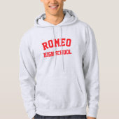 Sweat - shirt à capuche imprimé du lycée Romeo (Devant)