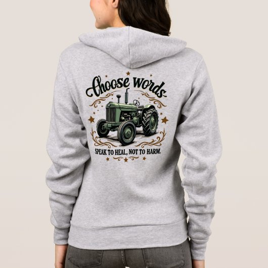 Sweat - shirt à capuche inspirant avec devis (Dos)