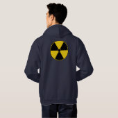 Sweat - shirt à capuche jaune de symbole de (Dos entier)