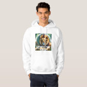Sweat - shirt à capuche Lion blanc Heah (Devant entier)