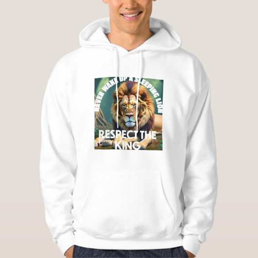 Sweat - shirt à capuche Lion blanc Heah (Devant)