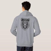 Sweat - shirt à capuche Lion pour hommes (Dos entier)