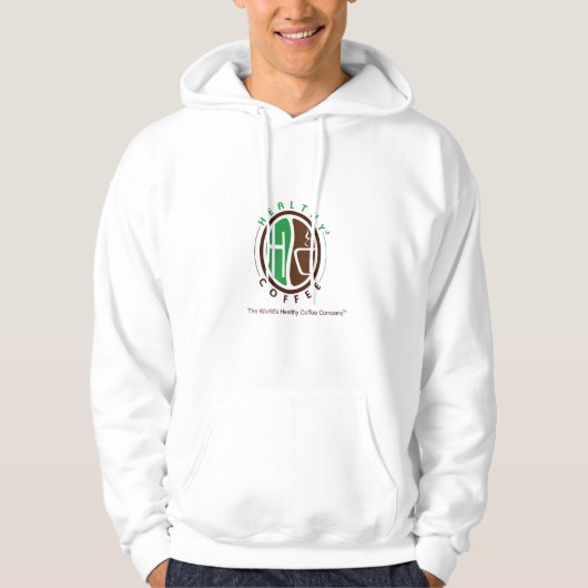 Sweat - shirt à capuche marqué par HealthyCoffee (Devant)