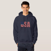 Sweat - shirt à capuche Mens USA (Devant entier)