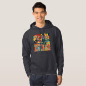 Sweat - shirt à capuche noir (Devant entier)