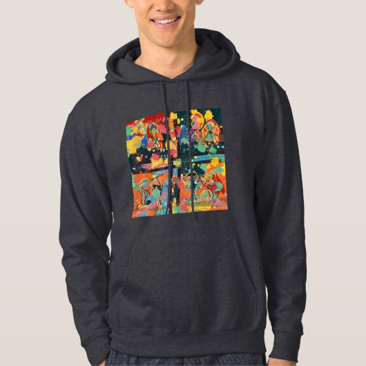 Sweat - shirt à capuche noir (Devant)