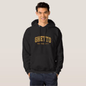 Sweat - shirt à capuche noir de l'université du gh (Devant entier)