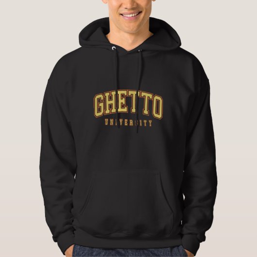 Sweat - shirt à capuche noir de l'université du gh (Devant)