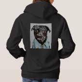 Sweat - shirt à capuche noir photo et texte person (Dos)