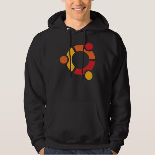 Sweat - shirt à capuche noir Ubuntu