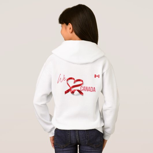 Sweat - shirt à capuche - Nous aimons le Canada (Dos entier)