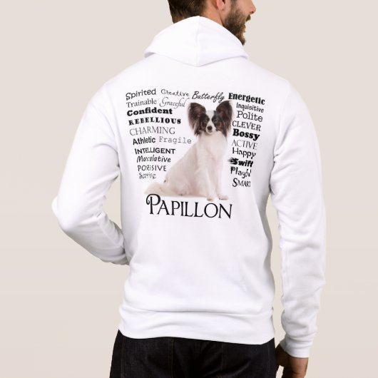 Sweat - shirt à capuche Papillon Traits (Dos)
